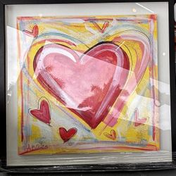 hand painted valentines frame