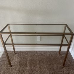Glass Top Console Table