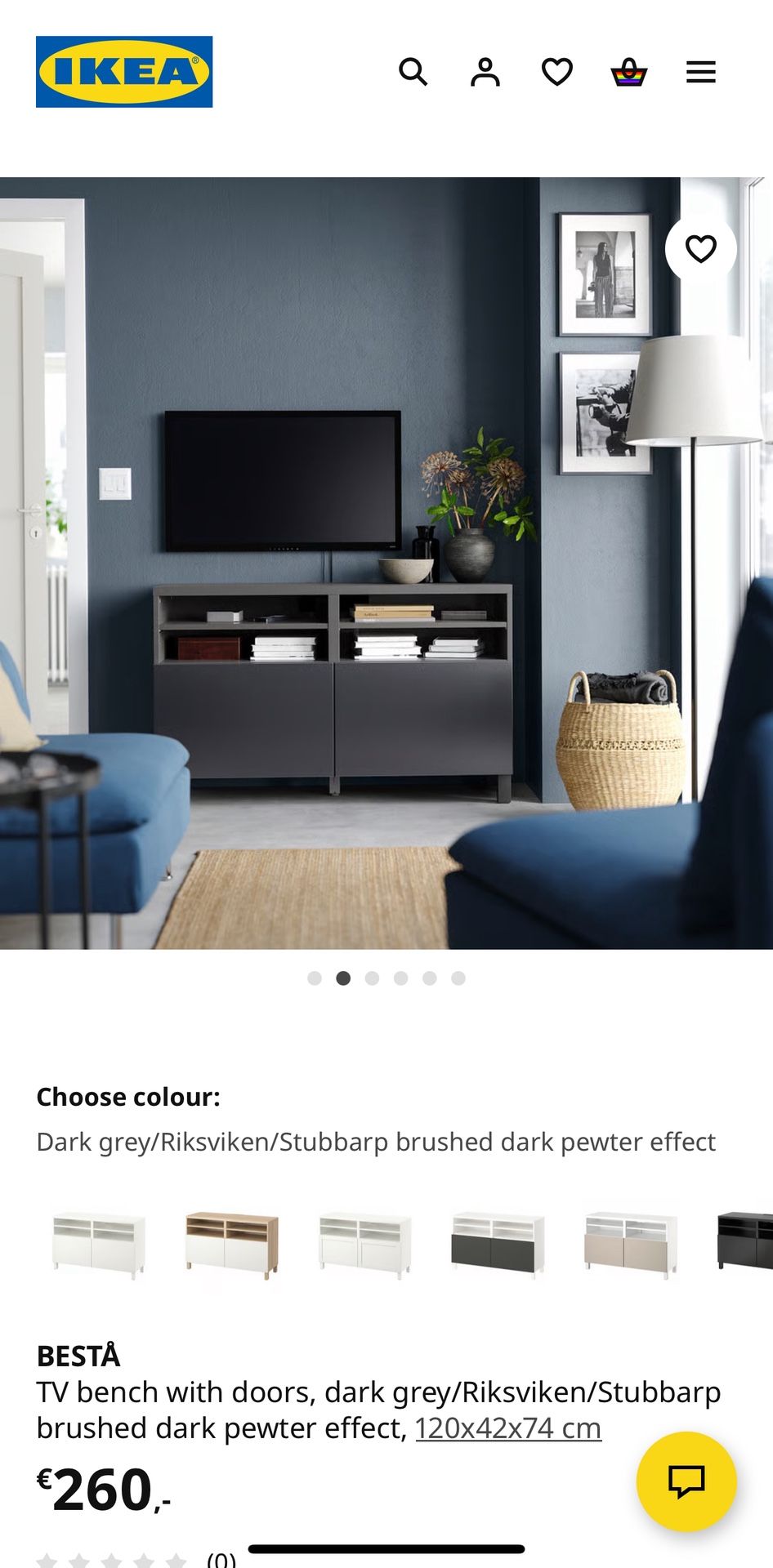 IKEA TV entertainment center with drawers-dark brown