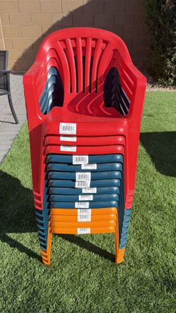 14 Kids Plastic Chairs – Durable Stackable Set – Daycare/Party/Church – All Colors