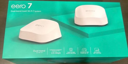 Eero 7 Dual-Band Mesh Wi-Fi 7 System 2-Pack