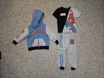 Toddler Boy Clothes Size 3T Spiderman Outfit (Hoodie, Shirt, Pants)