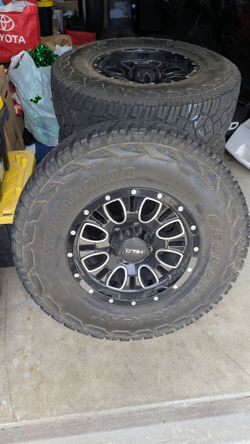 Yokohama and Helo wheels.