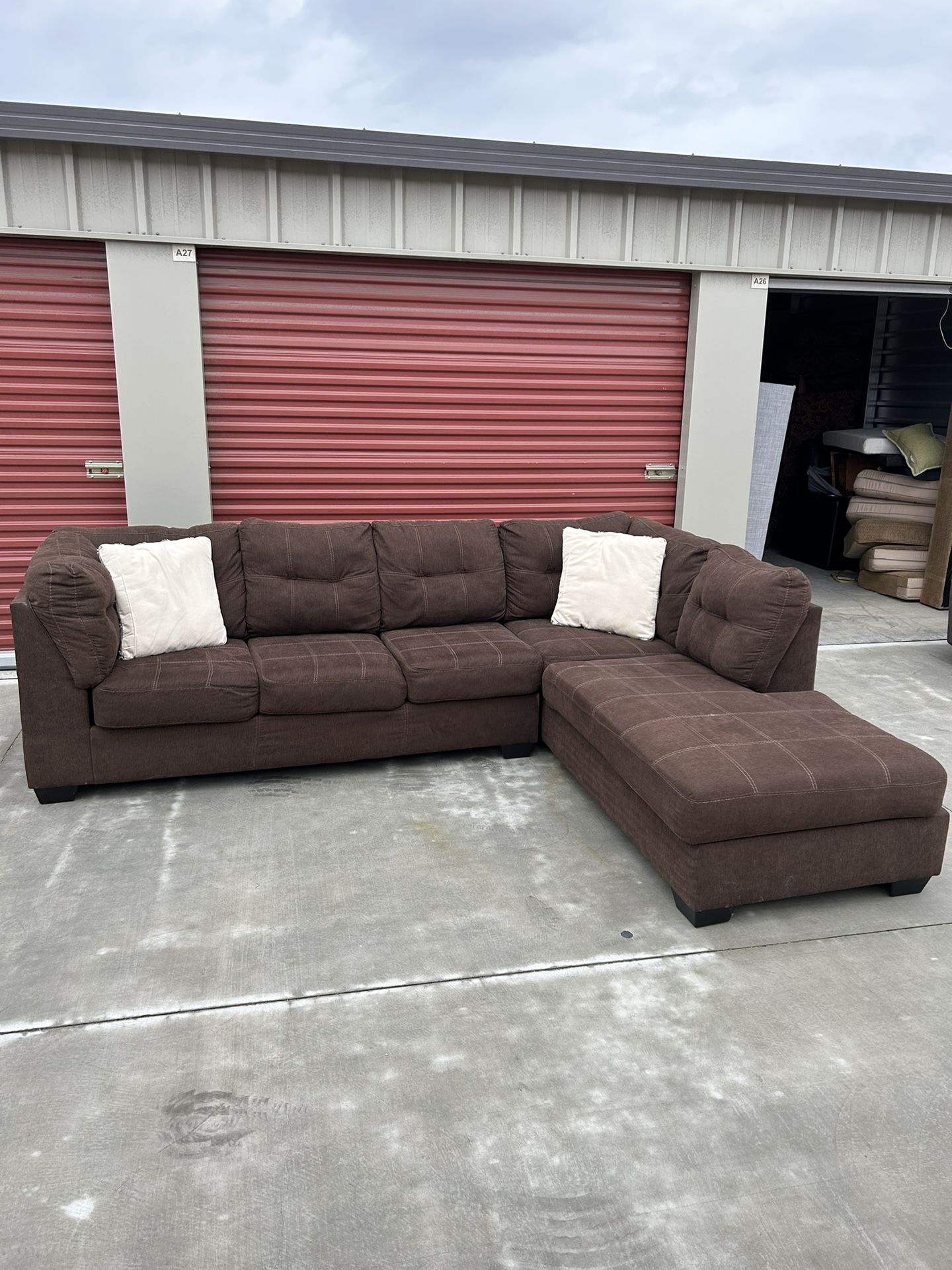 FREE DELIVERY&INSTALLATION Brown Sectional Couch