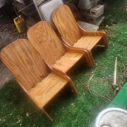 Jon Boat/Bleacher Type Chairs, Handmade, Polyurathaned