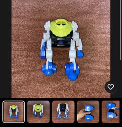 Fisher price imaginext space robot exosuit exoskeleton white blue yellow 2008