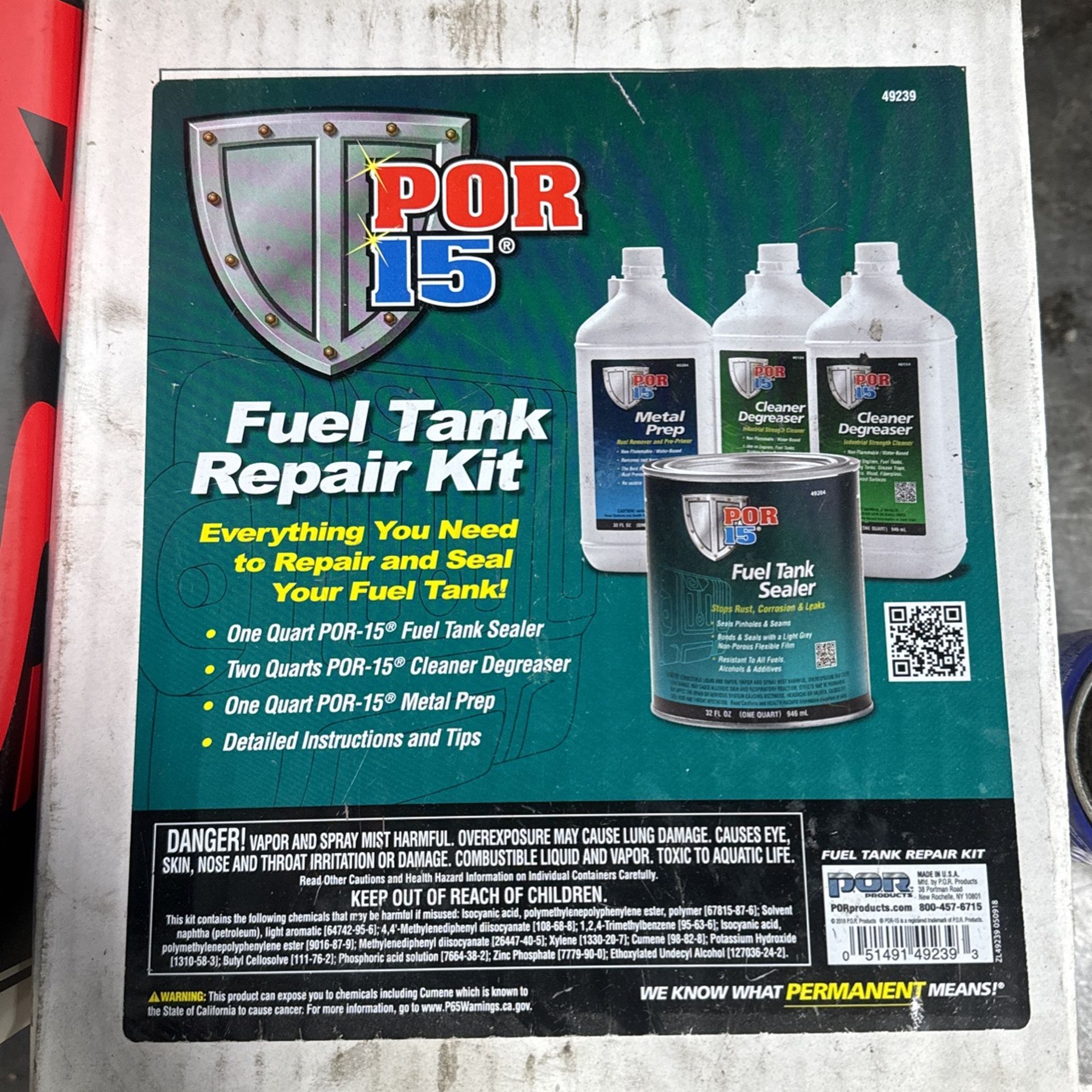 POR-15 Fuel tank repair kit *unopened *