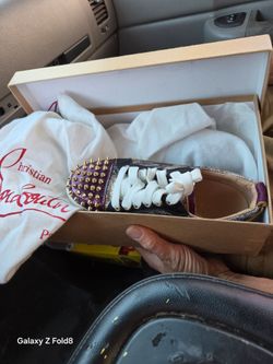 Studded tennis shoes made in Italy