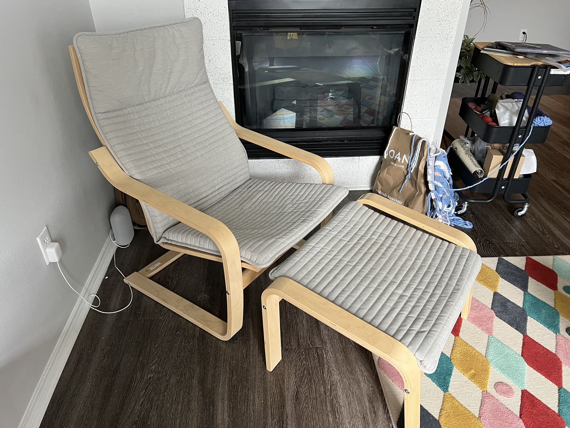 IKEA Armchair and Ottoman