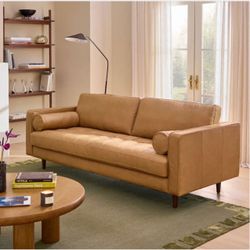 Article Sven 88" Tufted Leather Sofa - Charme Tan