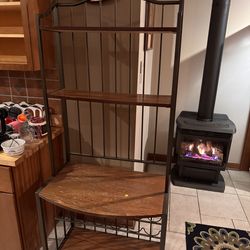 Metal Wood Baker’s Rack w/ Wine Storage 74” Tall – Kitchen Coffee Bar - $50 (Woodbridge)