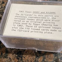 1962 Topps Casey And Kildare Set, Plus Promos $150