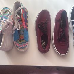 Vans Size 8. And The Converse Size 8 