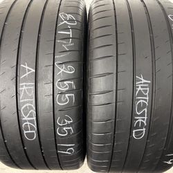 2 Tires 255 35 19 Michelin Pilot Sport 4s No Repairs