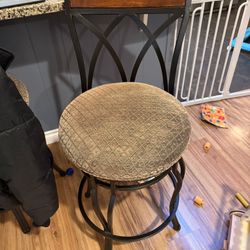 3 Counter-Height Swivel Bar Stools with Backs