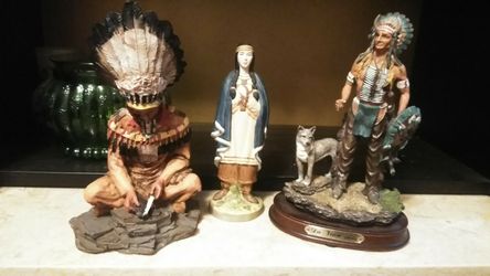 3 -Vintage Native American Statue
