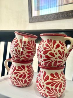 $20 Set of 4 Talavera Cups 10oz
