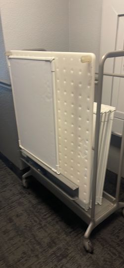 White Boards With Rolling Storage Stand