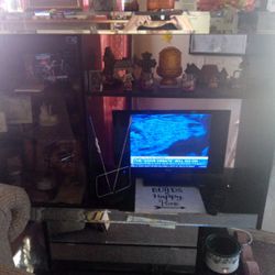 Glass Entertainment Center With Drawers 49"Wide and 53" tall $50.00 