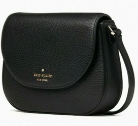 Kate Spade Leila Pebbled Leather Mini Flap Crossbody Bag - Black