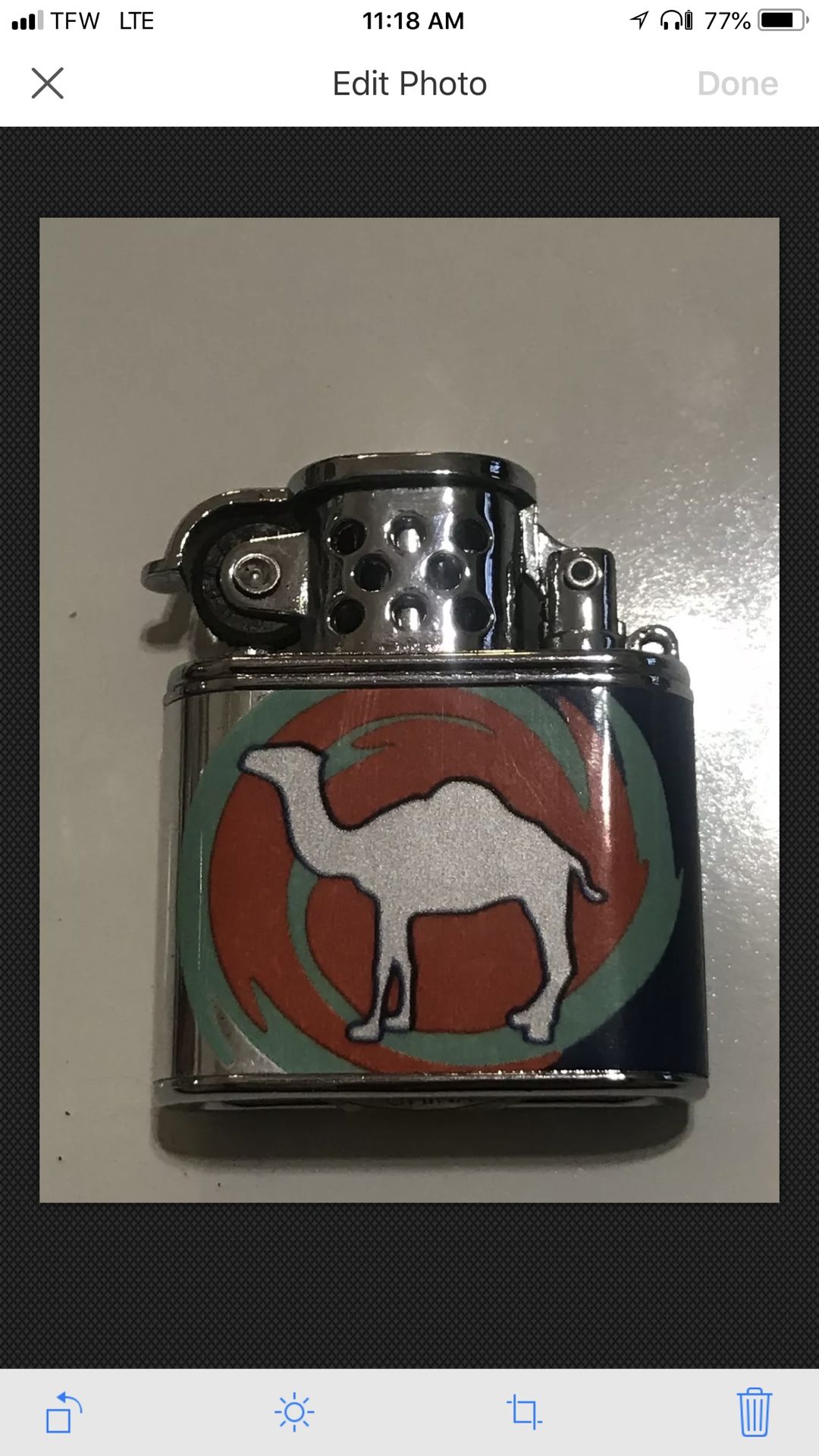 1997 CAMEL Art Deco Flip Top Lighter RJRTC 1.5” Tall, 1.25 Wide NEW