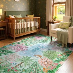 Jungle Oasis Animal Print Area Rug 8x10