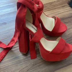 Platform Heel (Red) Size 8