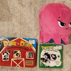 2 Poke-a-Dot Books & Plushie