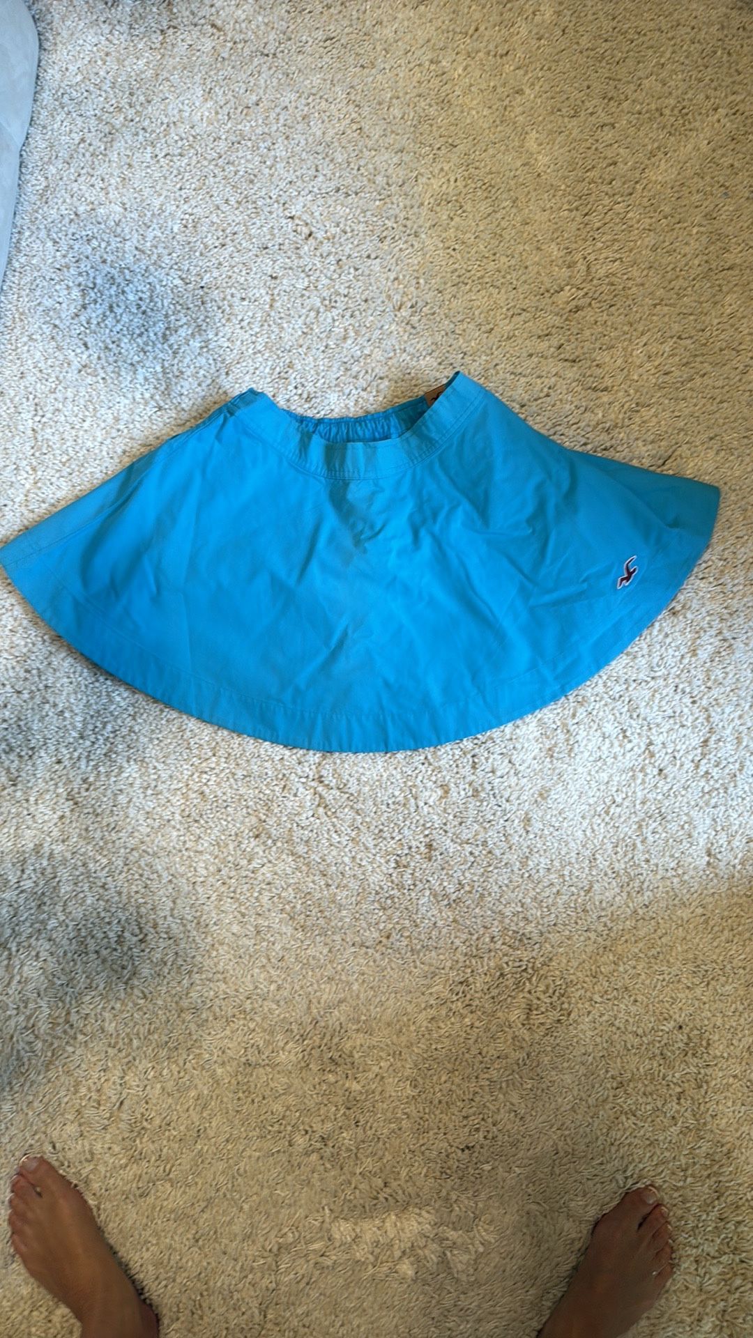 Blue Women's short Skirt Small Hollister cotton new super cute with scrunch in back waist