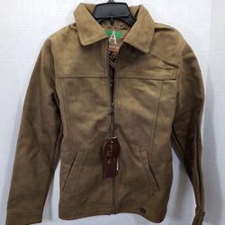 Emporio Collezione Men's Brown Suede Leather Jacket Size L