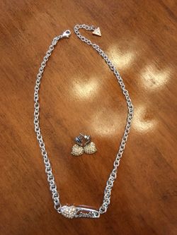 Guess necklace and earings