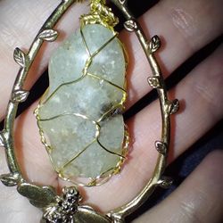 Prehnite Crystal Pendant 