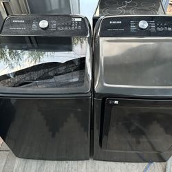 Samsung active water jet he top load washer and electric dryer!