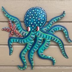 Octopus Metal Wall Decor