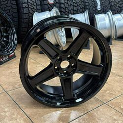 20x9 & 20x10.5 Demon 5x115 Rims Gloss Black Stagered