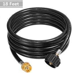 18 Ft Replacement Propane Adapter Hose 1 lb to 20 lb QCC1 Type 1 Converter