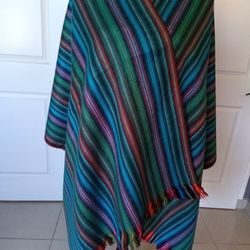 Artisanal Womens Shawl Handcrafted In Ecuador, New 