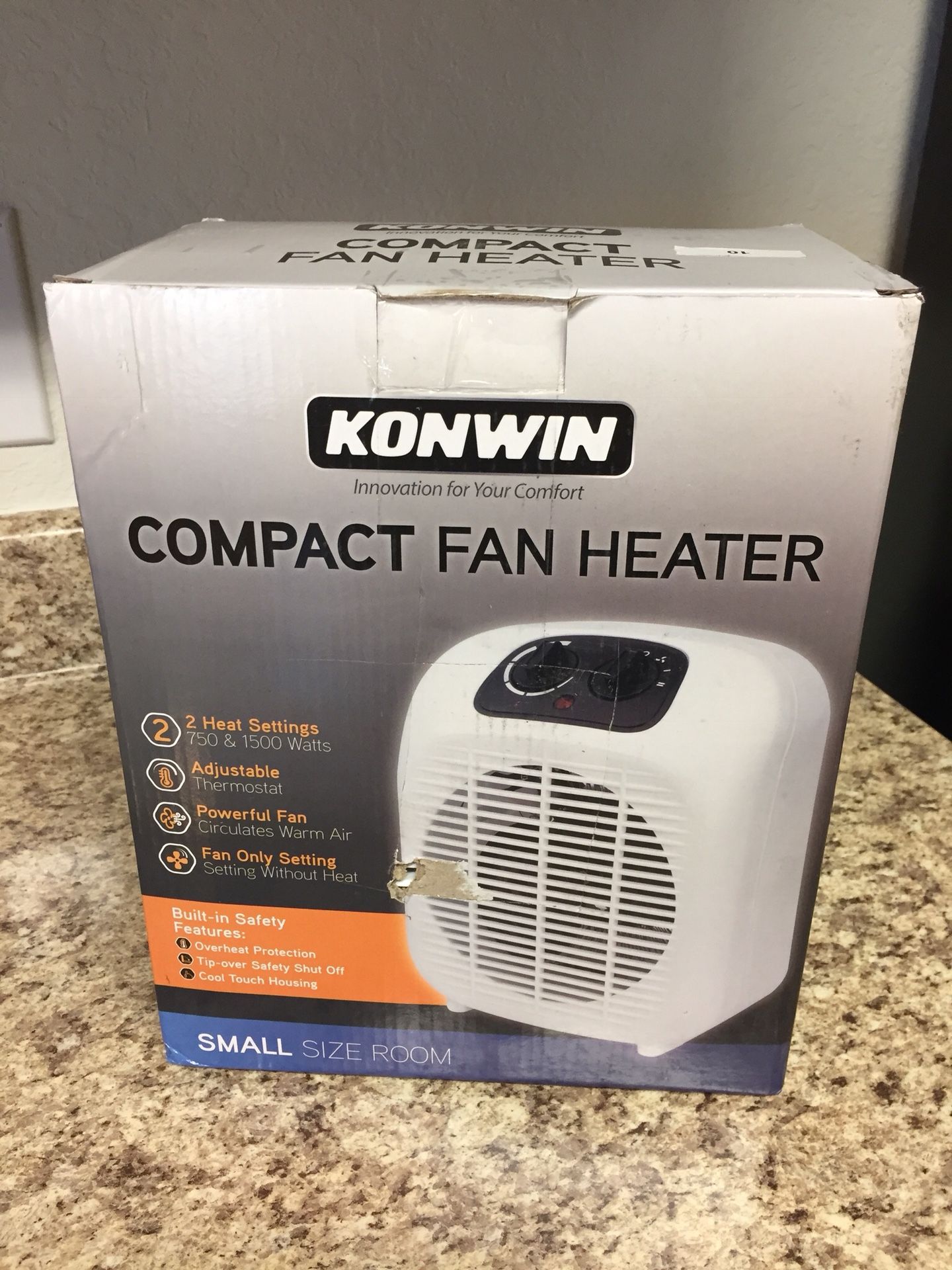 Konwin Compact Fan & Heater-Brand New