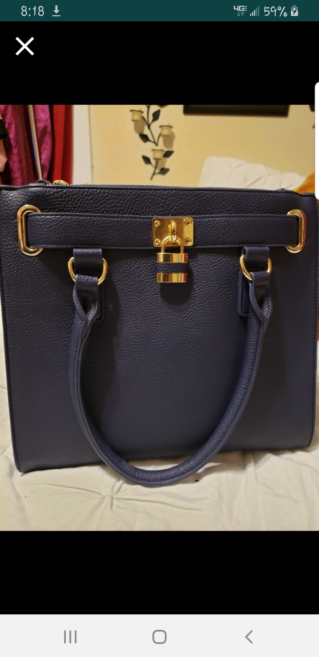Cute navy blue handbag/purse