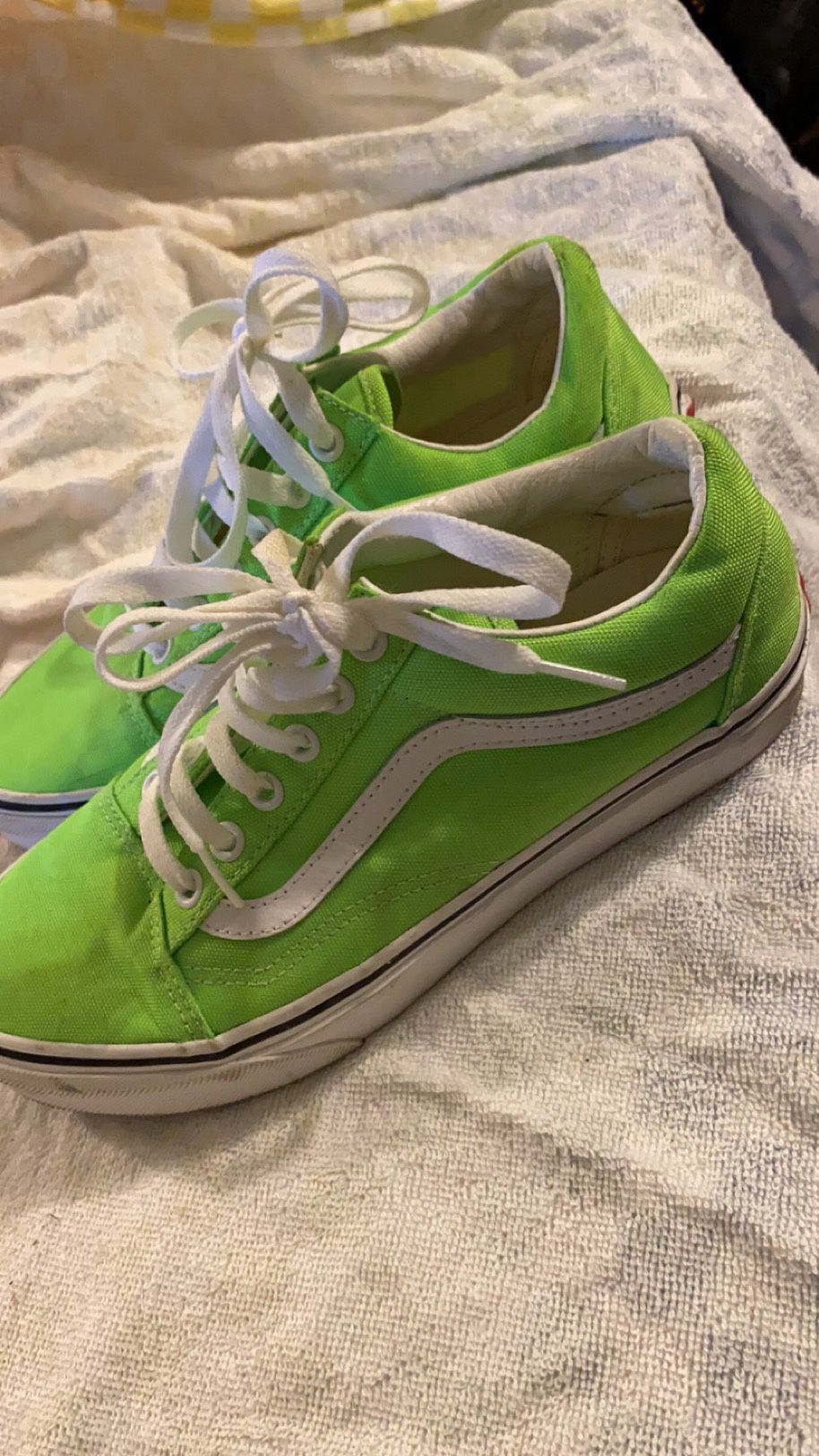 Lime Green Vans Size 7