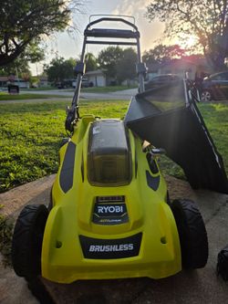 Ryobi HP Brushless 20 in. Push Mower with (1) battery and Charger