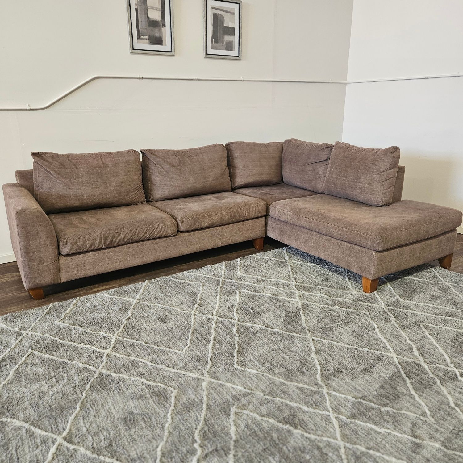 Sectional Sofa with Bumper Chaise - FREE DELIVERY