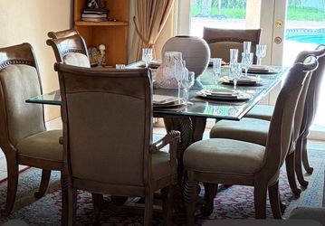 Glass Top Dining Table