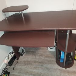Office Desk with Sliding Keyboard Slot
