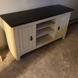 Two Matching Vintage Entertainment Centers Console Tables