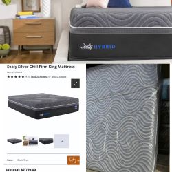 🔥SALE🔥 King | Firm Sealy Silver Chill Firm Mattress Retail $2800