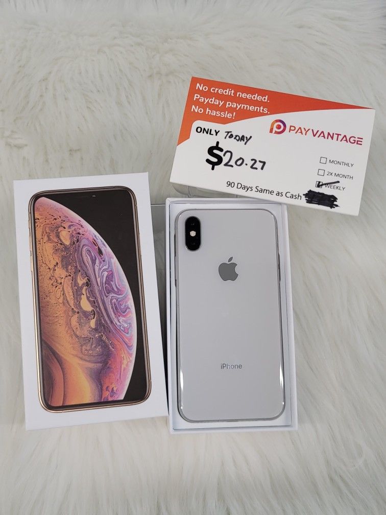 APPLE IPHONE XS MAX 64GB UNLOCKED. FREE SMARTWACH/ HEADPHONES. PAY $1 TODAY REST IN PAYMENTS. NO CREDIT NEEDED FINANCING