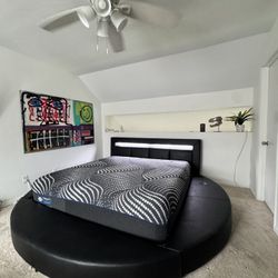 KING PLATFORM BED (WAYFAIR) 