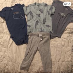 Carter’s Whale Themed Onesies & Shirt/Pants Set