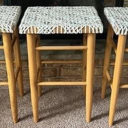 SAFAVIEH Kaleo Woven Leather Counter Stool